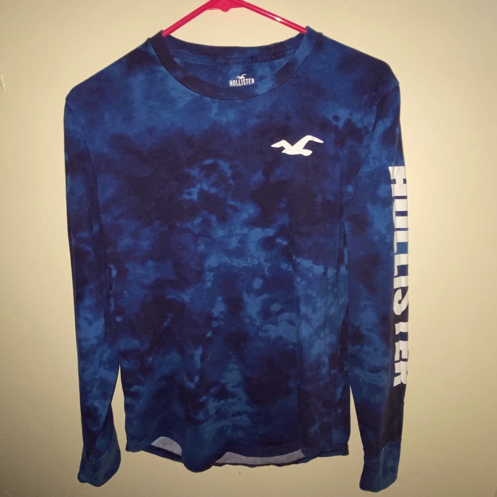Multi- blue long sleeve Hollister tee